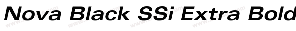 Nova Black SSi Extra Bold Italic字体转换